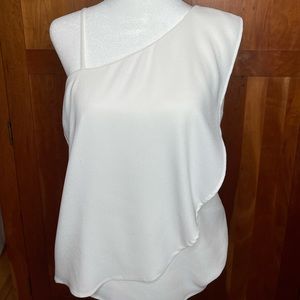 Banana Republic one shoulder ruffle top